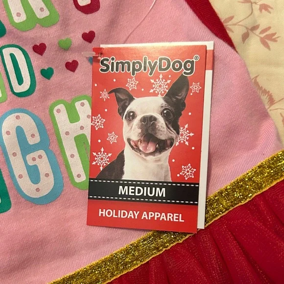 Festive Dog Dresses - Red and Blue - Picture 2 of 8